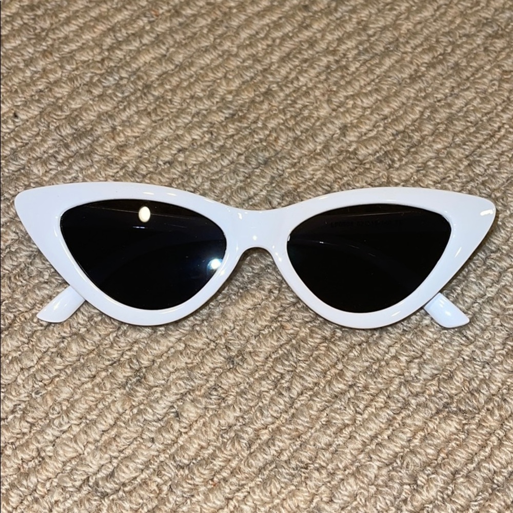 White Cateye Sunglasses